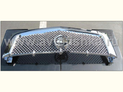 Cadillac Escalade (02-06) решетка радиатора хромированная, дизайн сетка.